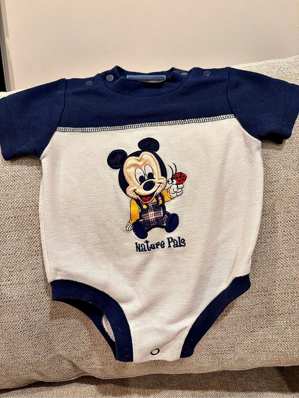 Vintage Disney Baby Mickey Nature pals onesie 6/9M